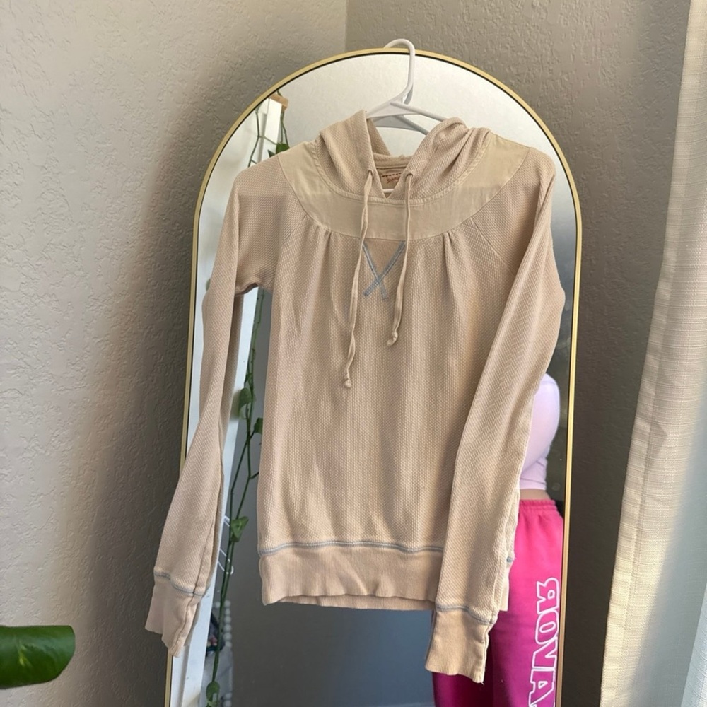 Vintage Free People Waffle Knit Hoodie